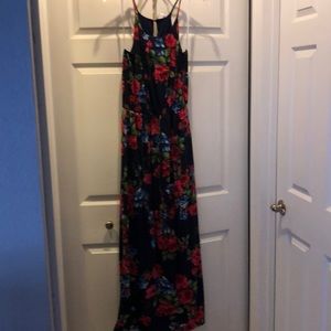 Long flowy dress with spaghetti straps